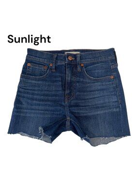 MADEWELL Cali Women SZ 24 Cut Handmade Denim Short Mid Rise Stretch